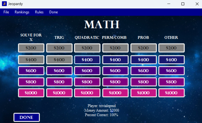 jeopardy choices screen