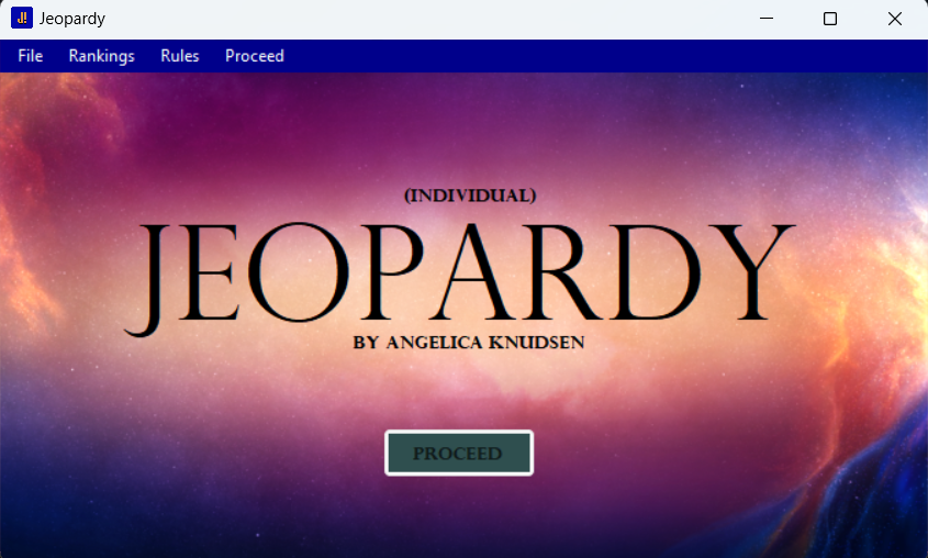 jeopardy main screen